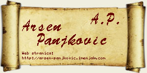Arsen Panjković vizit kartica